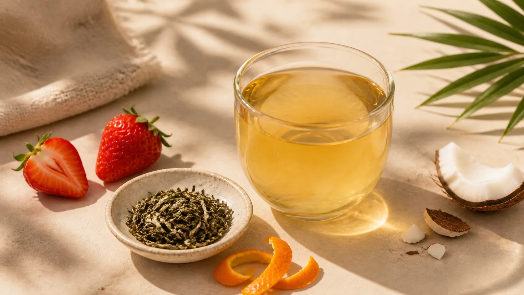 Infusión Bruma Tropical: té blanco, frutilla, naranja y coco